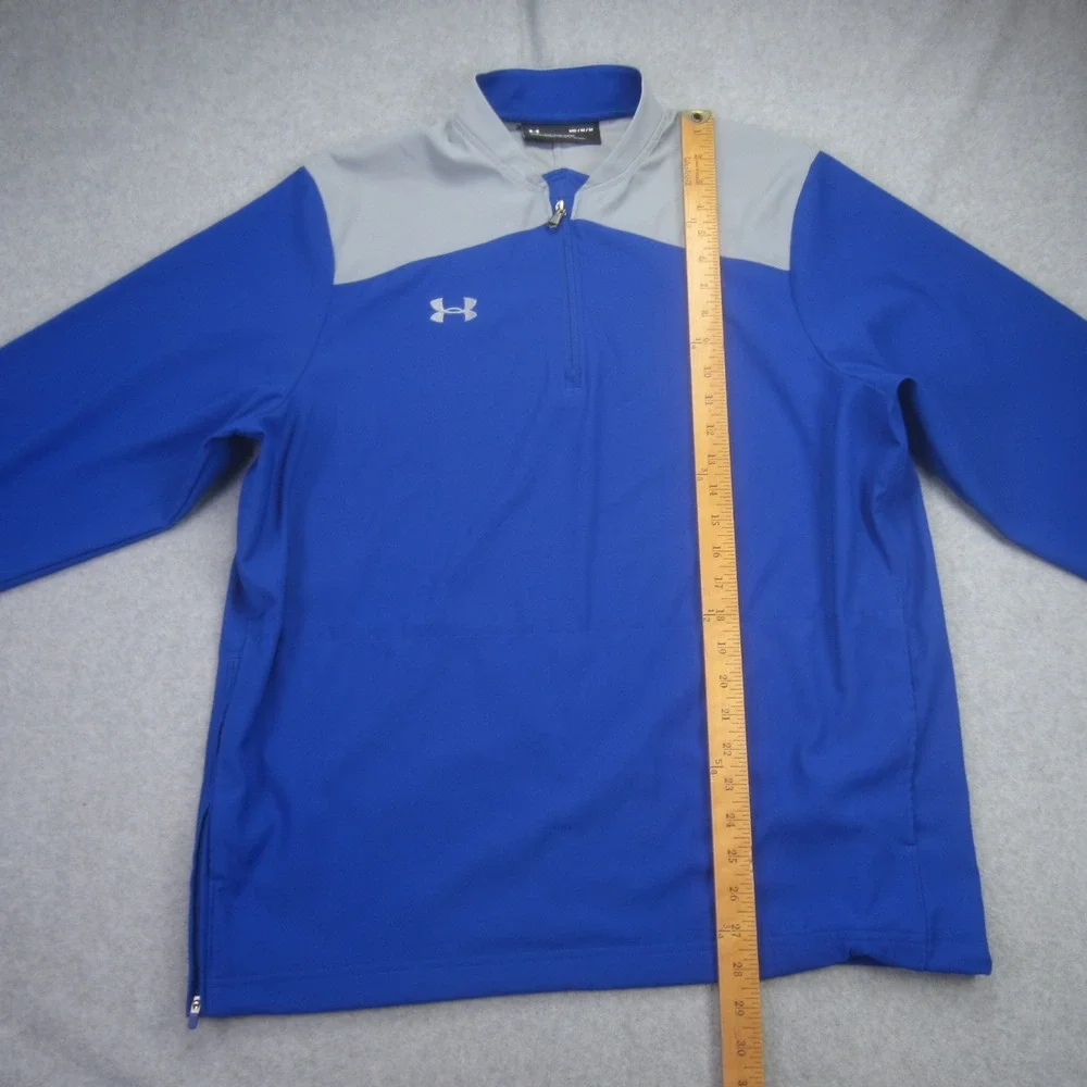Under Armour Pullover Mens Medium Blue 1/2  Zip Loose‎ Fit Side Zip Jacket